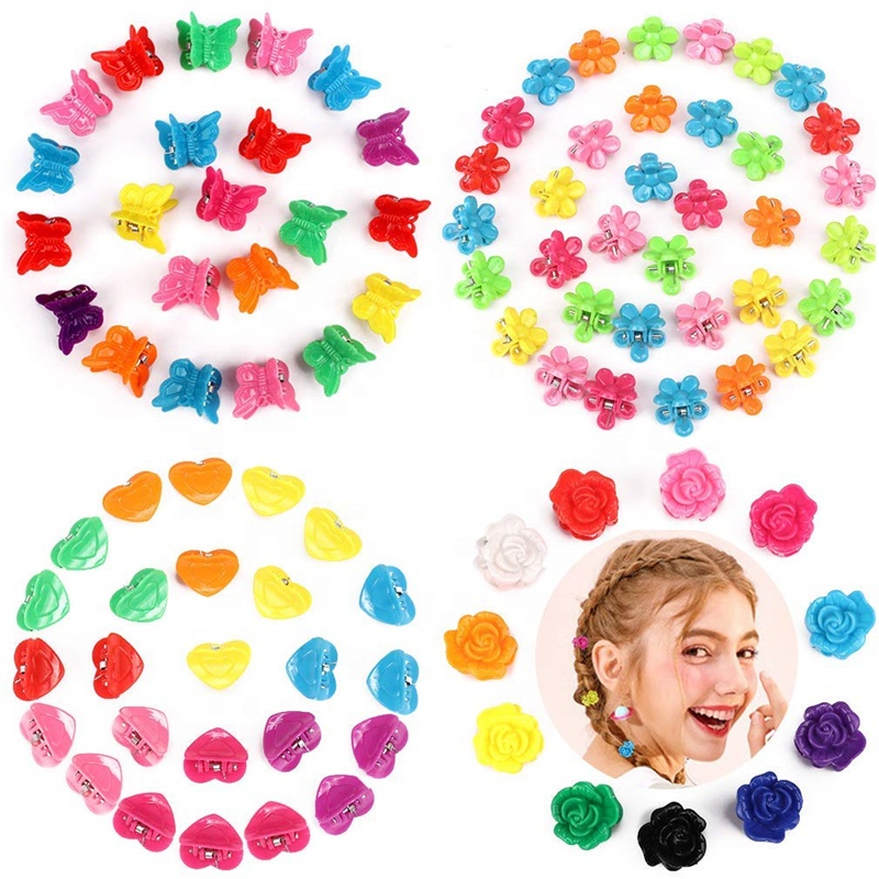 Kids Jaw Barrettes Grip Clamps Hairpins Updo Decorative Bun Bangs Braids Twist Hair Accessories Girls Mini Claw clips