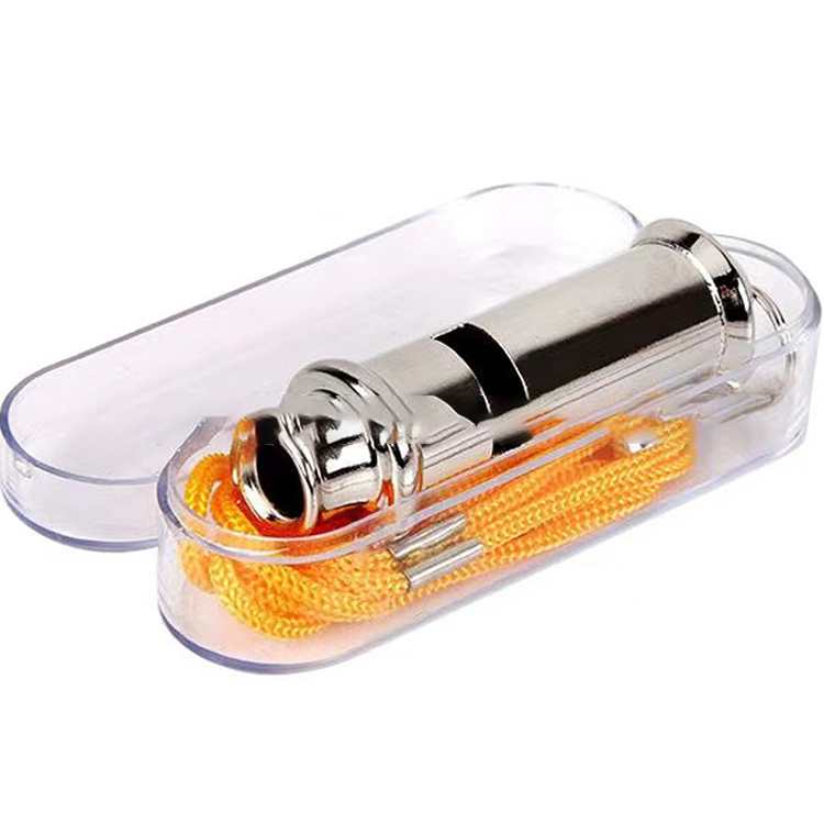 Manufacturer wholesale high frequency training survival metal whistle referee police whistle