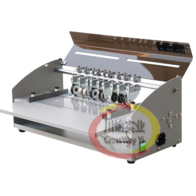 Electric Indentation Paper Creasing Machine + Double Creaser + Perforator Cutting With 9 Tools CY-SH500
