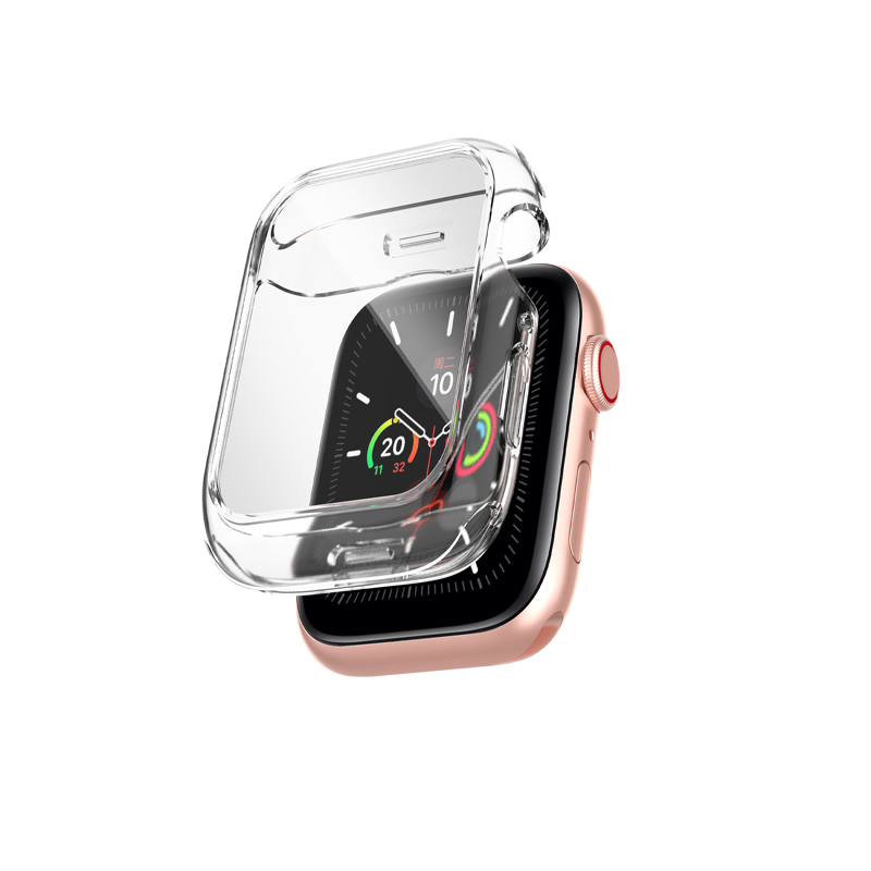 Защитный чехол из ТПУ для iWatch 4 5 6 SE + Защитная пленка из закаленного стекла для Apple Watch