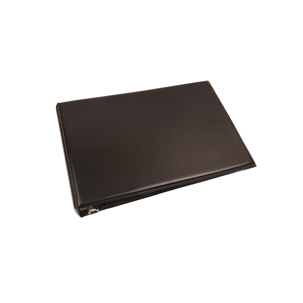 Quality custom paper PU checkbook Ring Binder with Clear Pocket
