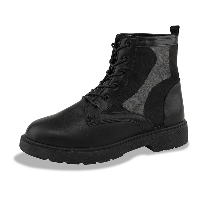 Josiny 2021 Women Martins Boots Casual Shoes For Ladies Winter Ankle Snow Boots Motorcycle Heels Women PU Leather Cowboy Boots