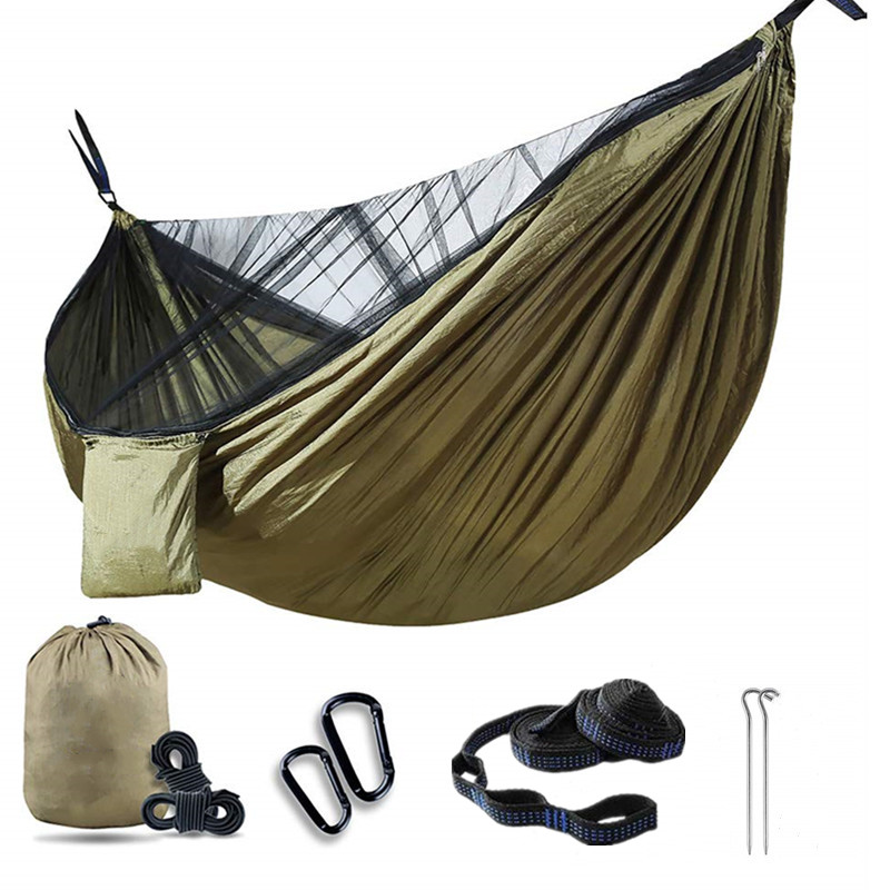 Lightweight Portable Camping Hammock and Tent Awning Rainfly Tarp Waterproof Mosquito Net Hammock