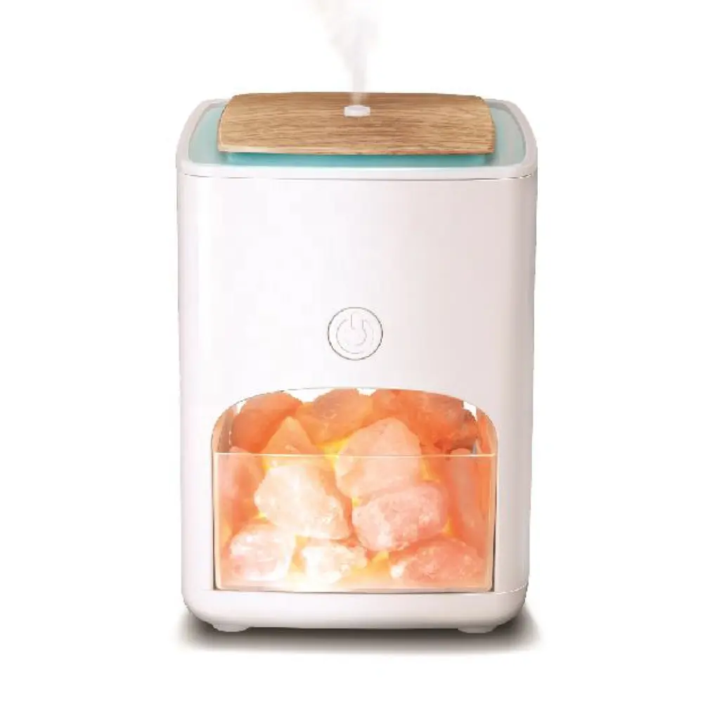 HOT SALE 2 in 1 Himalayan salt lamp and 150ml 7colors LED light essential oil Ultrasonic Aroma Diffuser