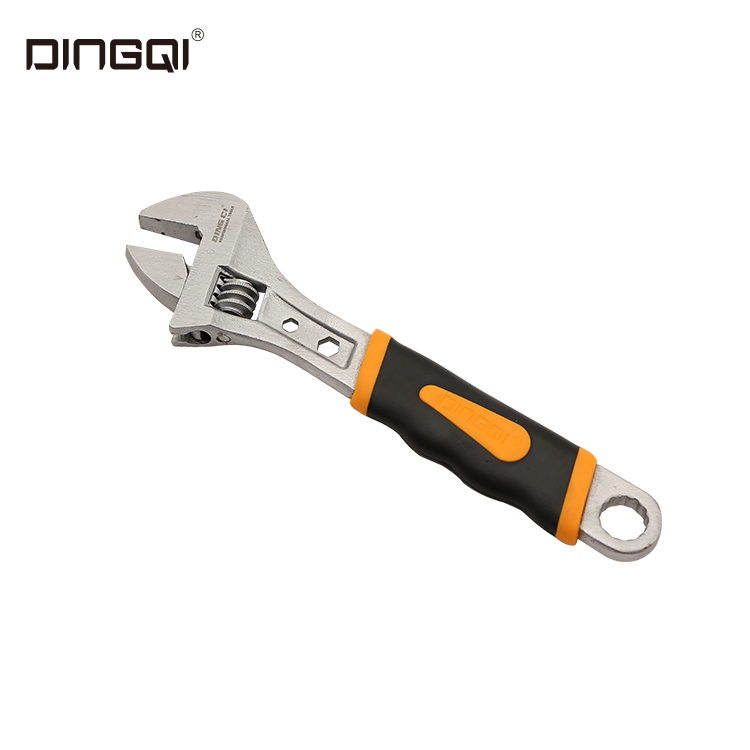 DingQi 10 ''атласный Регулируемый мягкий гаечный ключ с двойной цветной ручкой
