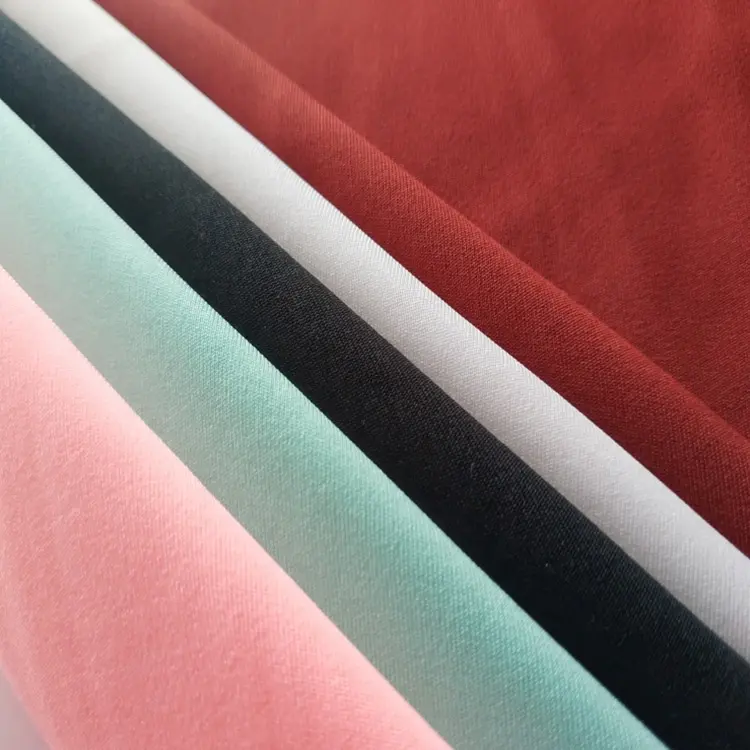 84% Polyester 16% Spandex 140CM 265GSM DTY 50D Sweat Wicking Polyester Woven Stretch Fabric double knit Interlock  fabric
