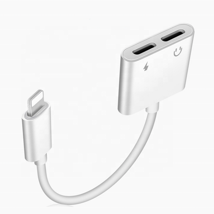 For iphone 12 headphone adapter audio Charge jack adapter splitter for iPhone X Support IOS 14