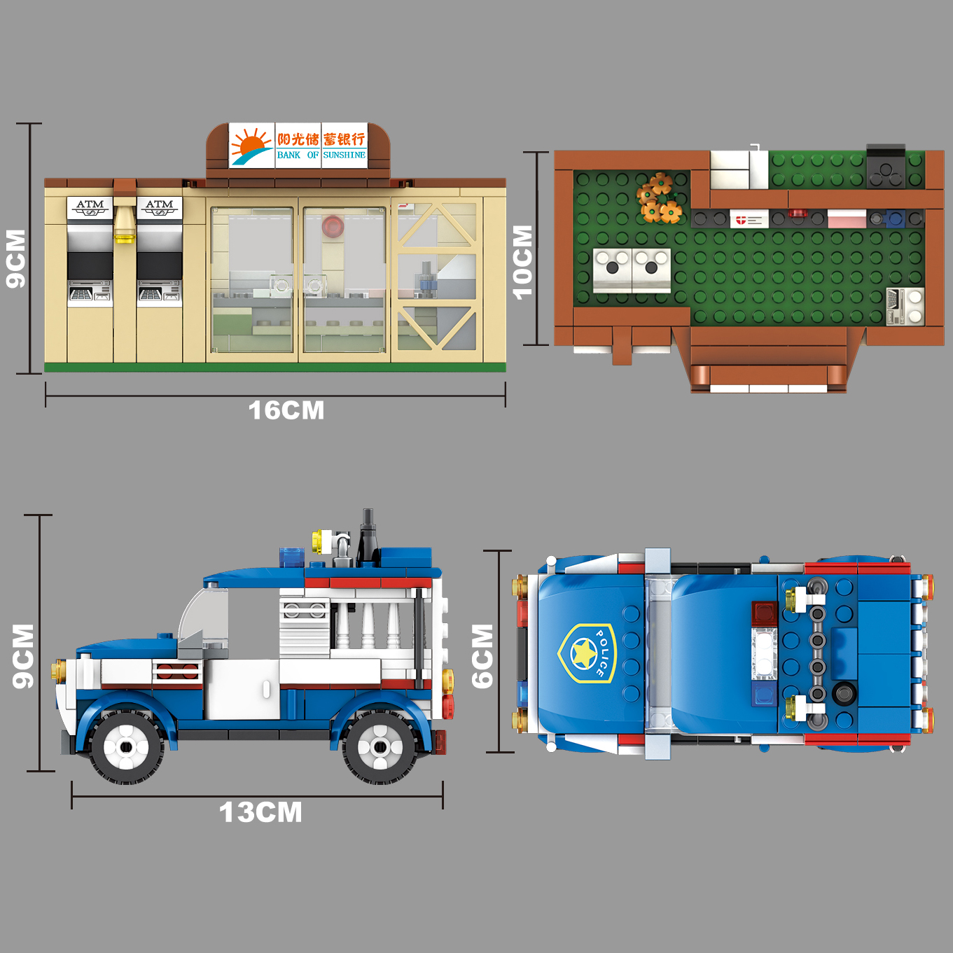 WOMA toys City Police Stories погоня за арестом игра ABS частицы строительные блоки diy Кирпичи обучающая игрушка модель