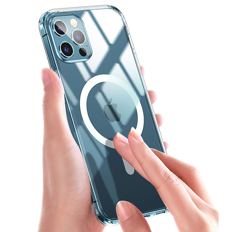 Прозрачный защитный Магнитный чехол WIWU для iPhone 13 Pro Max, чехол из ТПУ для беспроводной зарядки
