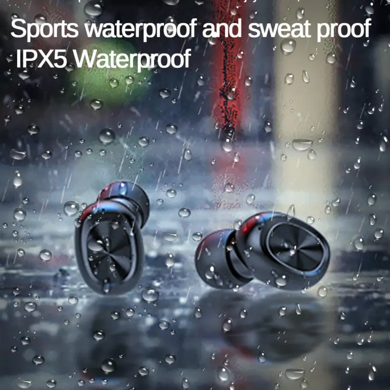 Earbuds Waterproof Wireless AECKON TWS Bluetooth Earphones Mini Wireless Earbuds LED Power Display 3D Stereo Sound IPX5 Waterproof With Charging Box
