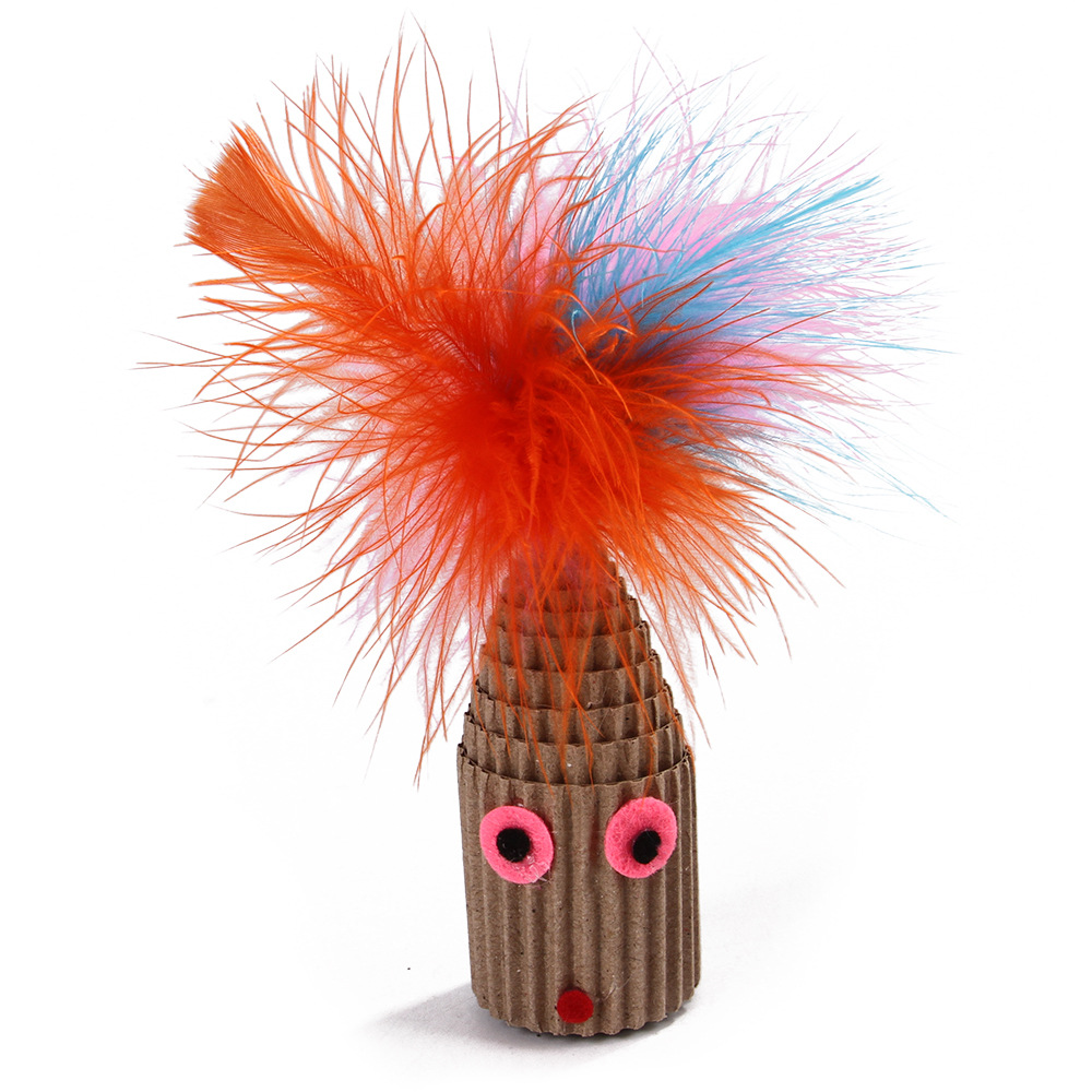 Funny Cheap New Pet Mouse Corrugated Paper Mouse Toys Pet Grinding Claws cat Toys