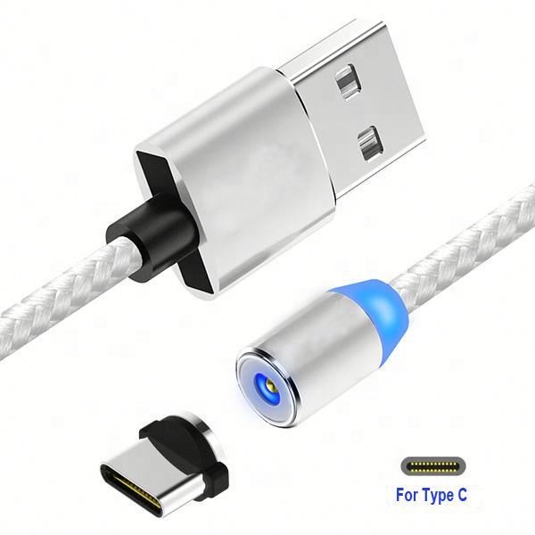 Лидер продаж, Магнитный зарядный кабель, светодиодный магнитный USB-кабель для зарядки