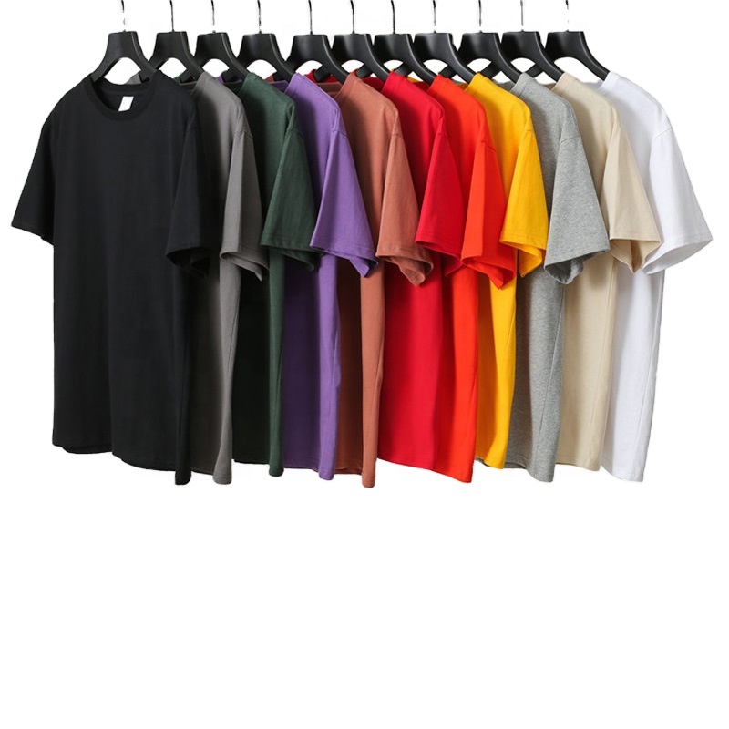 Men's summer clothing stock tshirt mix 210 gsm private label t-shirt print your logo men loose t shirt