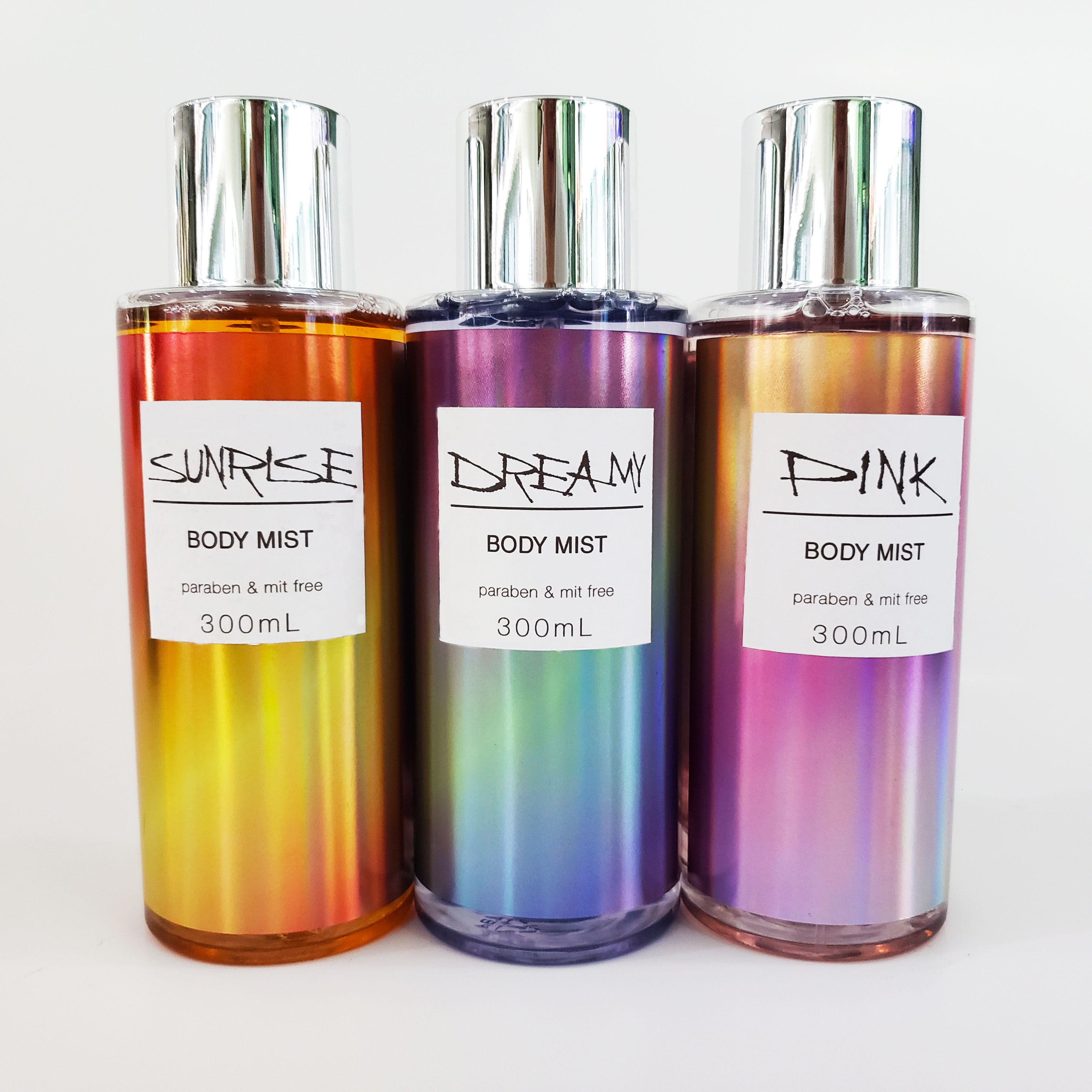 OEM Private Label Customized Holographic Woman Perfume Bath And Body Works Mist Body Fragrance Spray Moisturizing Body Mist
