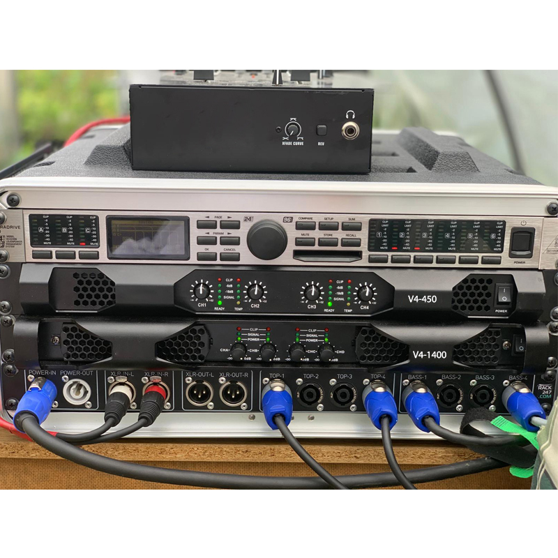 Vosiner 1u цифровой усилитель мощности K4-450 4 канала Усилитель мощности 450w караоке-усилитель