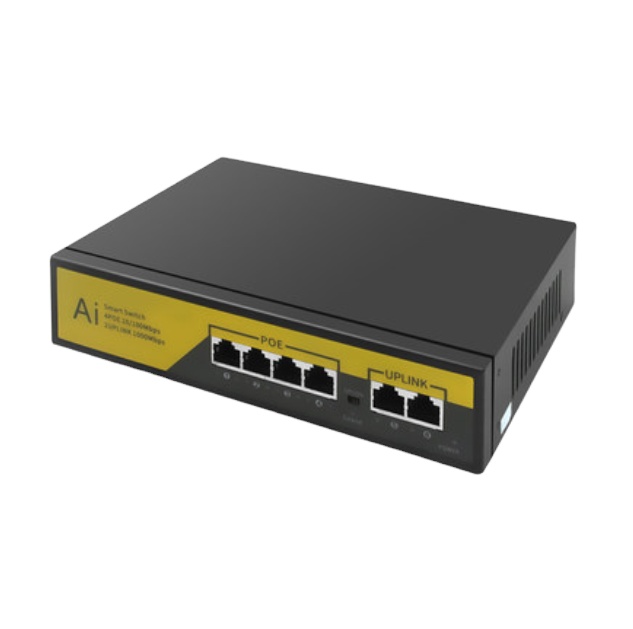 10/100 м 4 порта POE + 2 порта 100Mbs сетевой коммутатор питания через Ethernet для IP ptz IP CCTV камера системы