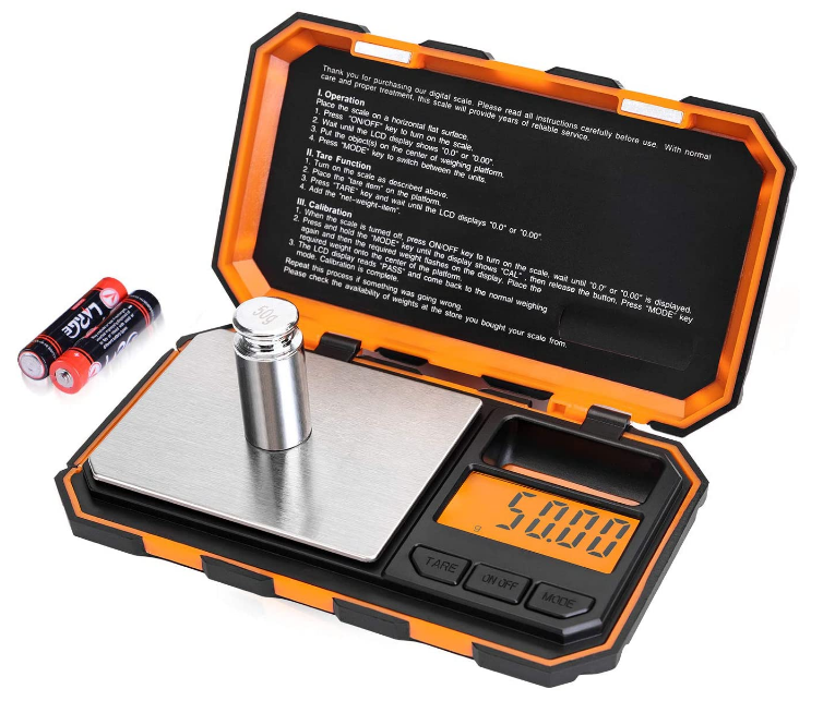 Digital pocket scale, jewelry gram scale, 6-unit conversion mini scale with LCD display, food, jewelry, medicine