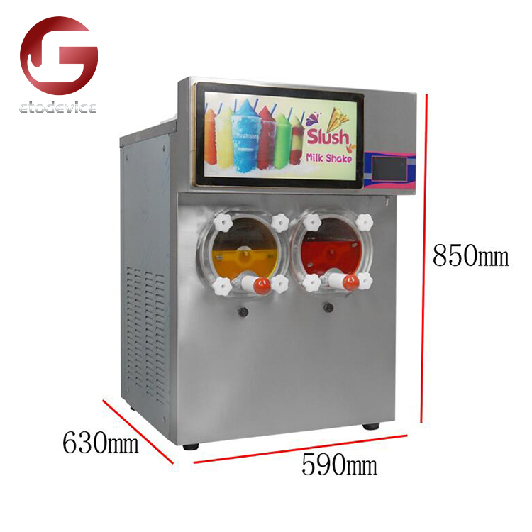 Double Tank Frozen Ice Milk fruit Cocktail Slush Machine