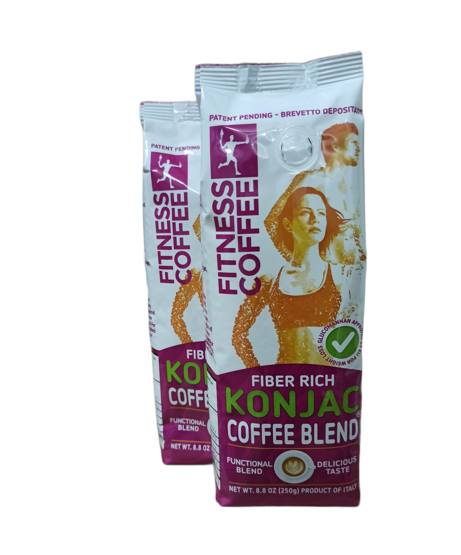Slimming coffee with glucomannan in bags of 250 g. Get fit now 