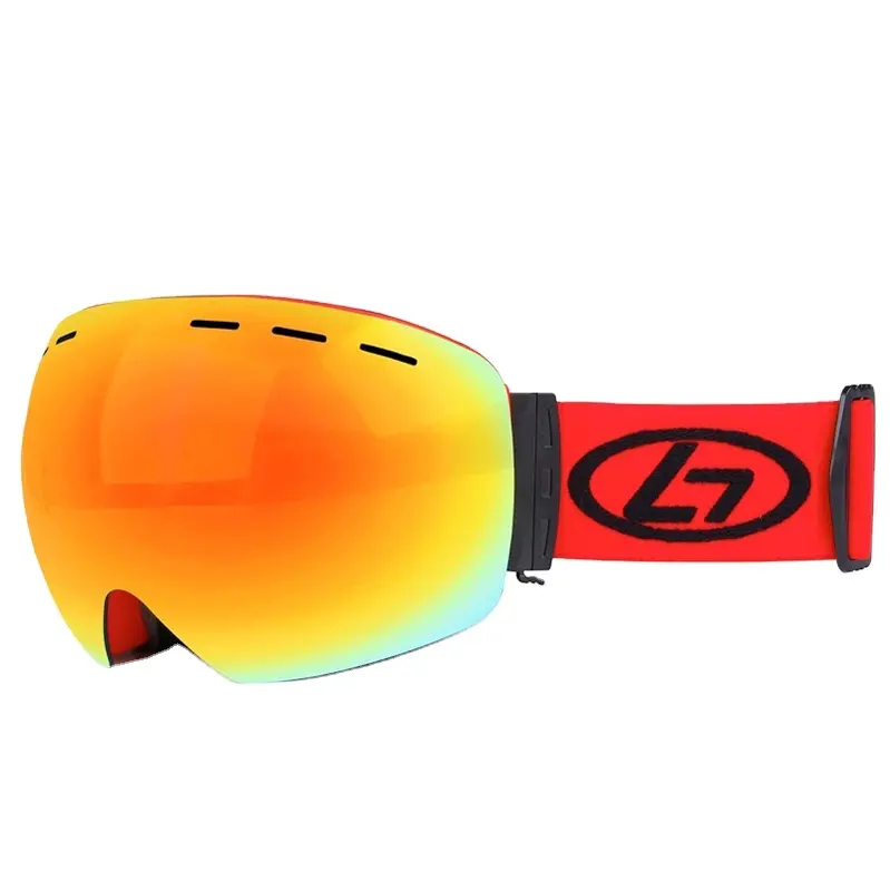 Custom ski goggles snowboard eyes protection ski snow goggles with 2 layers anti-fog lens High-density 3 layers sponge