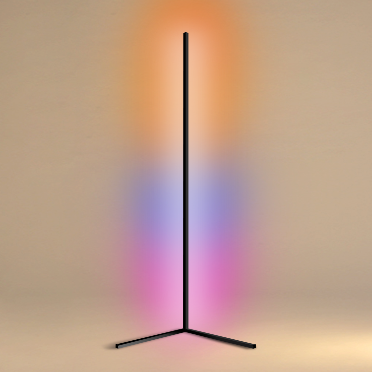 RF Remote Control Detachable Fast Installation Multi Changing Effects 16 Million RGB Colorful Dream Colors LED Corner Floor Lamp