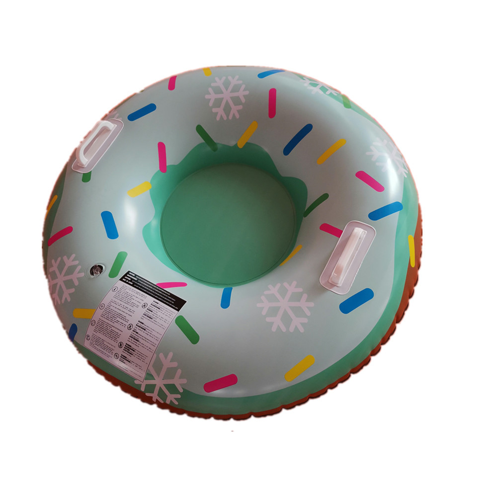 Amazon hot sale Towable with handle inflatable snow ring donut snow tube For skiing