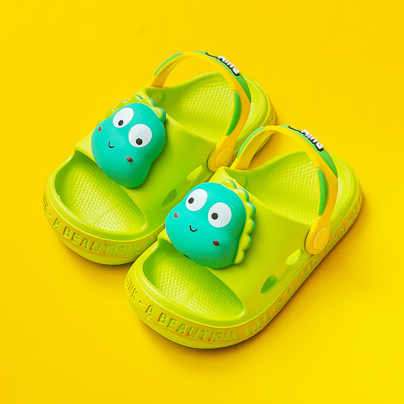 HX08 Fashion Cute Cartoon Summer Beach Sandals Flat Non Slip Eva Slippers For Kids