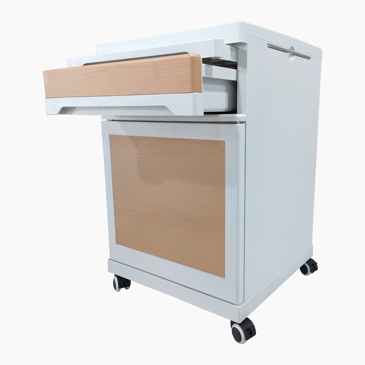 High quality steel abs plastic hospital small and large size bedside cabinet lockers with castors