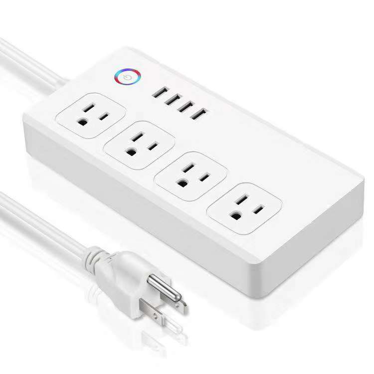 4 умная розетка 4AC 4 порта USB 10A alexagoogle дома IFTTT Голосовое управление приложение tuya дистанционное управление смарт-удлинитель