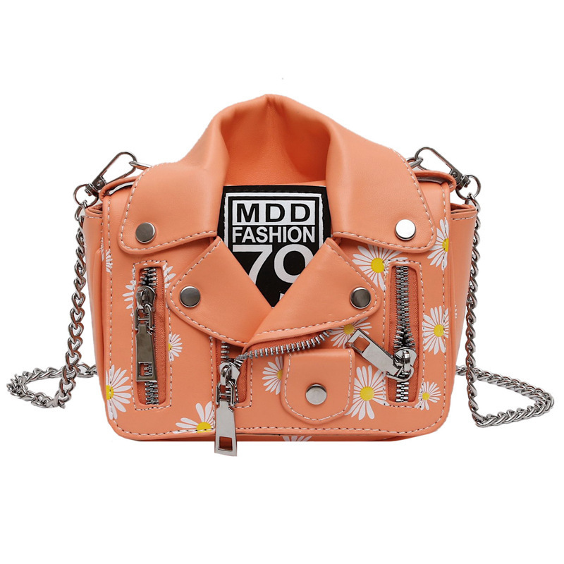 Bolso mujer design chain motorcycle bags women clothing shoulder rivet zipper jacket bag messenger bag women leather handbags