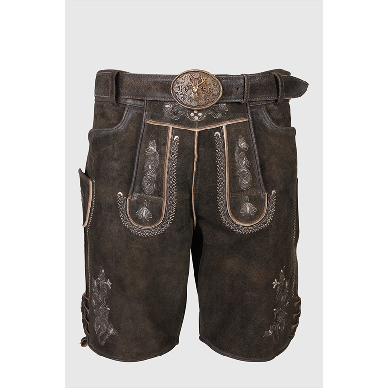 German Men Bavarian Lederhosen Men Trachten Oktoberfest Man Leather Shorts