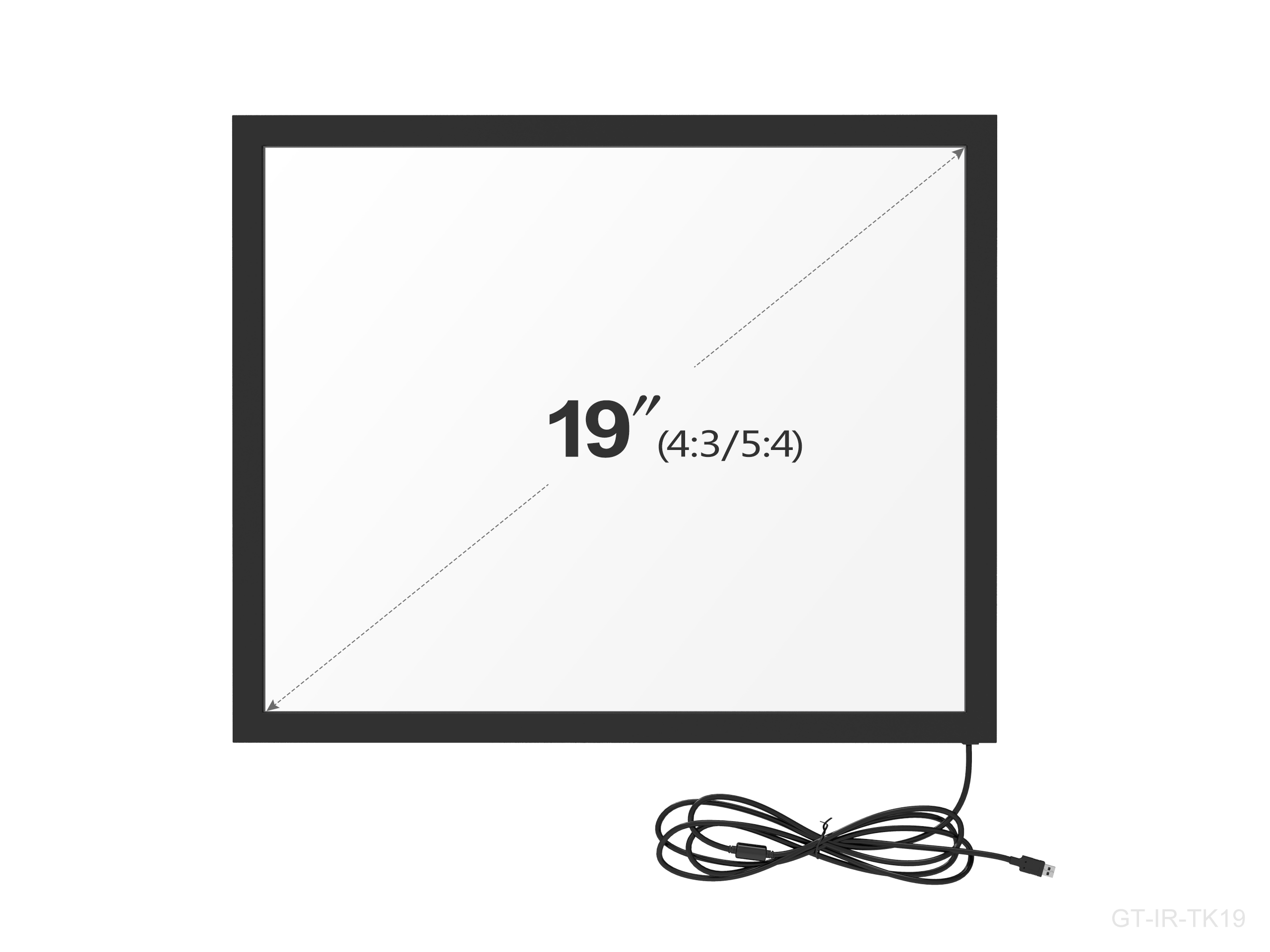 19 inch IR/ Infrared touch screen multi touch screen frame overlay  10 points touch usb plug and play