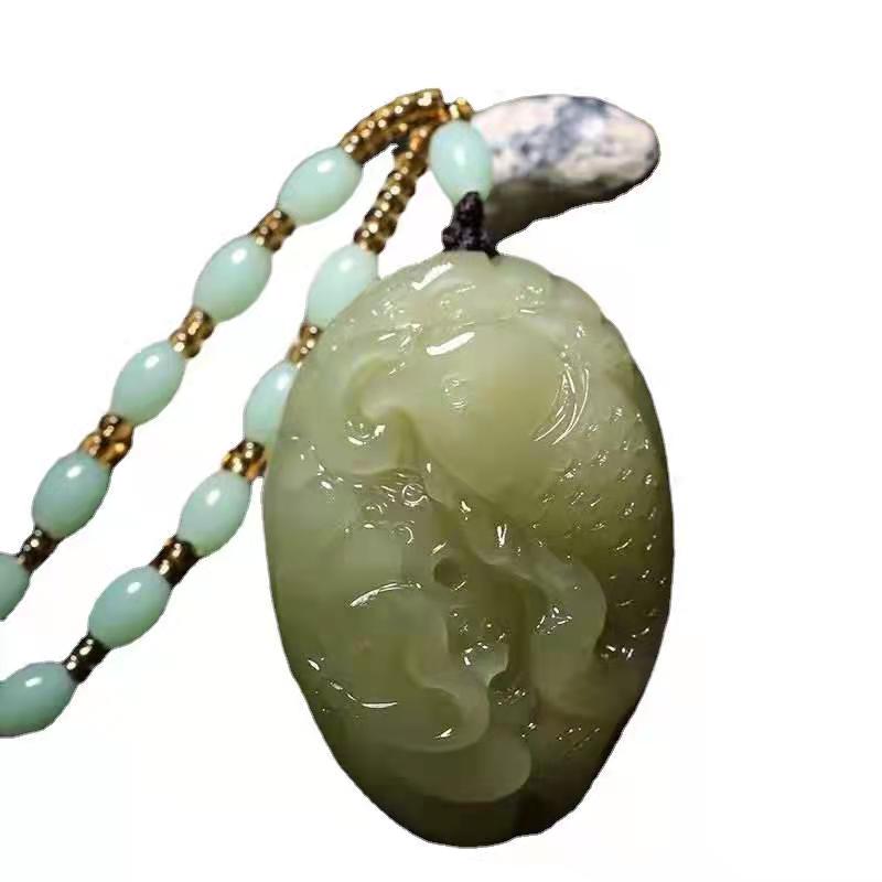 Xinjiang Hetian Jade Xiuyu Lucky Pixiu кулон нефритовый Нефритовый Кулон Ожерелье Подвеска для мужчин и женщин цепочка для свитера