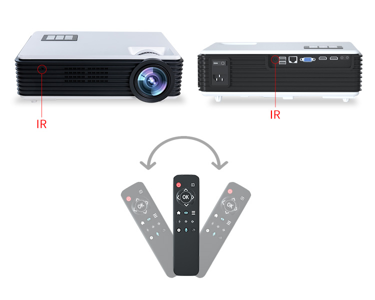 LED Projector 6000 Lumens Android WIFI Proyector for Phone Support 4K 3D Home Video Beamer Projector