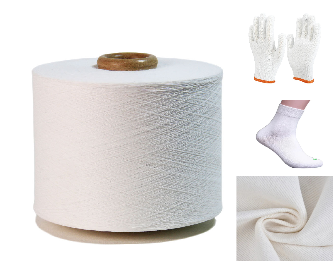 10s Cotton Yarn Price Bleach Polyester Cotton Mixed Oe Tc Yarn For knitting Gloves Ne 6/1 8s/1 10/2s Open End Cotton Yarn