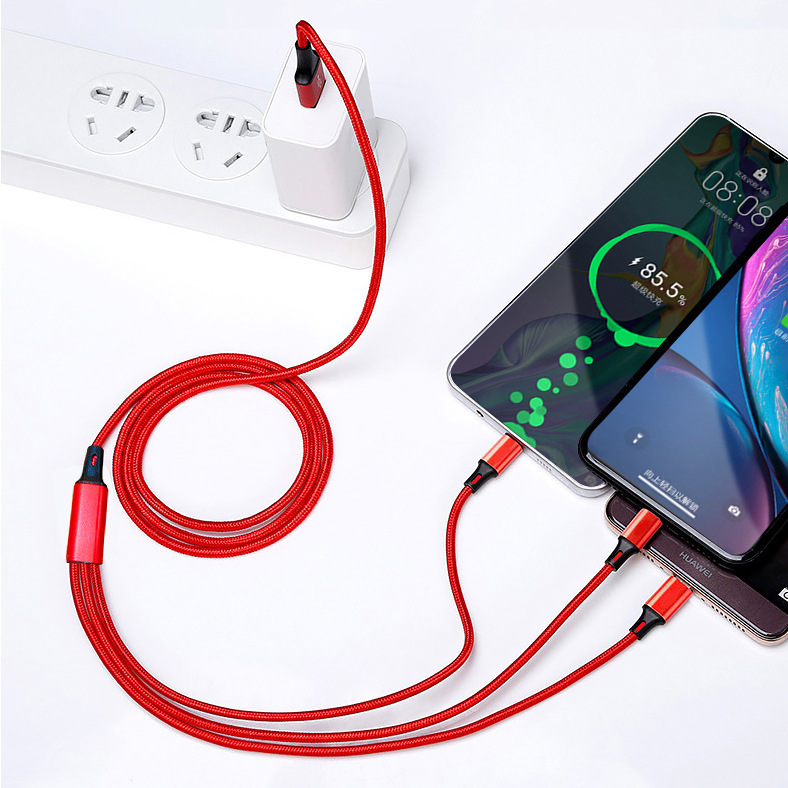 2021 новый мобильный телефон зарядное устройство линии передачи данных Micro USB Type C i Phone 8pin разными наконечниками USB быстрое зарядное устройство 3 в 1 кабель для передачи данных