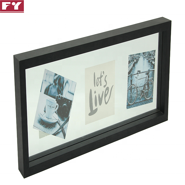 Creative three-dimensional wooden double-sided glass specimen frame