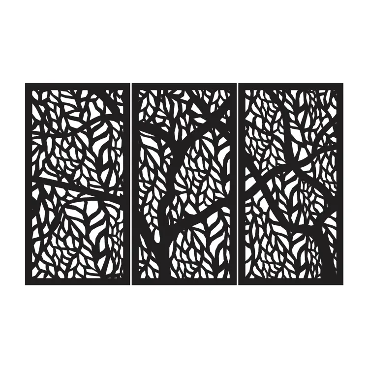 Outdoor Wall Art Custom Pattern Outdoor Decorative Metal Tree Wall Art Home Decor Laser Cut Antique Wall Hanger Metal Tree Wall Art