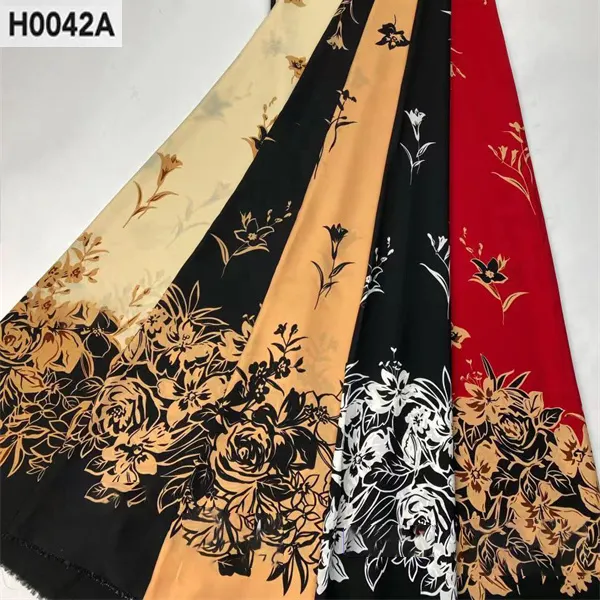 Sell All Kinds Of Polyester Fabrics Fast Delivery Low Moq  Floral Printing Fabric For Evening Dress