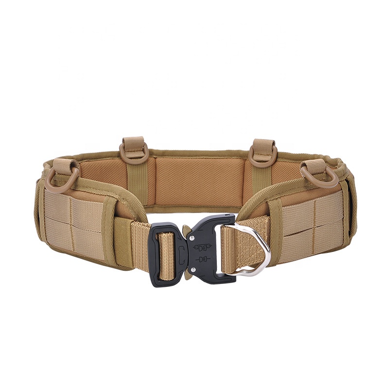 Tactical Waist Padded Nylon Webbing Molle Belt with Buckle for Army