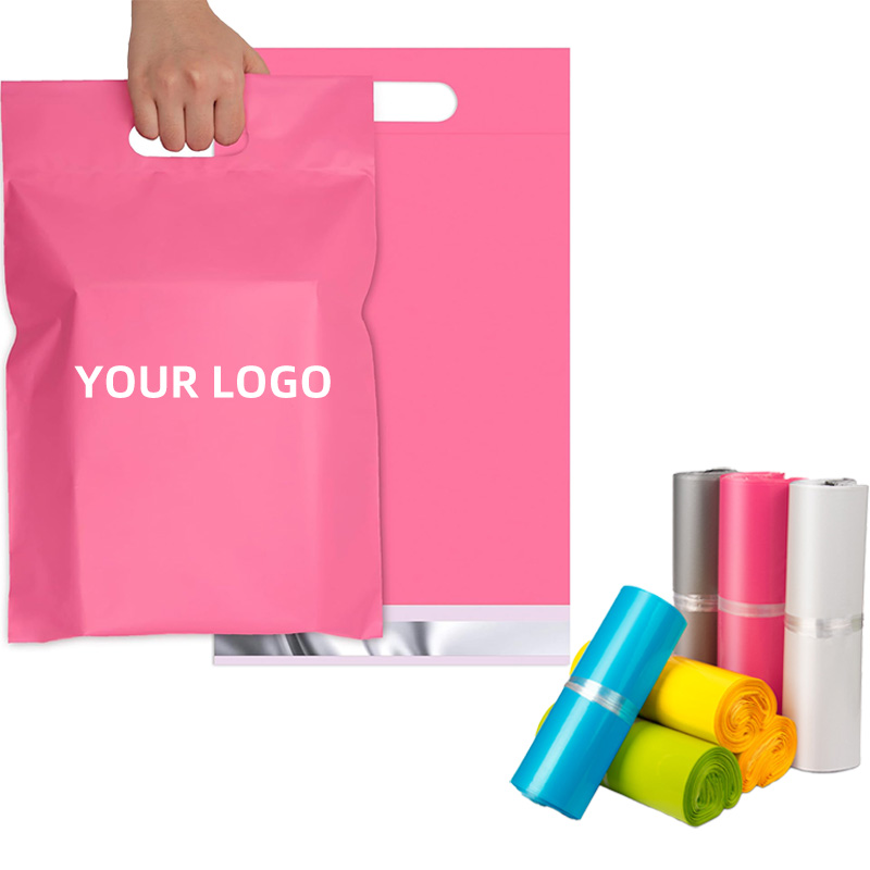 Wholesale China Wholesale Handle Mailing Bag Self Adhesive Courier Plastic Bag White Poly Mailer Shipping Bag With Handle