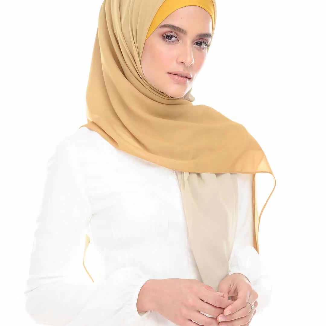 Oem Women Instant Wrap Solid Malaysia Turkish Pakistani Muslim Headband Plain Bubble Chiffon Crinkle Hijab Scarf