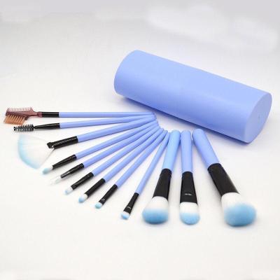 Wholesale 12pcs YBLS pink professional make up kit women foundation eyebrow custom logo makeup brushes set