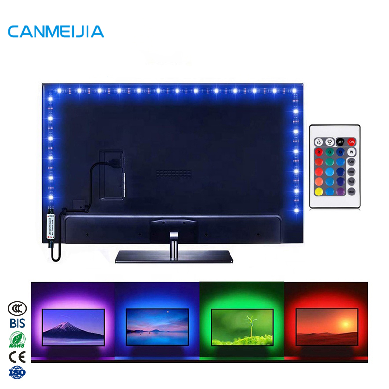Гибкая светодиодная лента RGB для подсветки телевизора, 2/3/5 м, 30 светодиодов, 5050, Wi-Fi