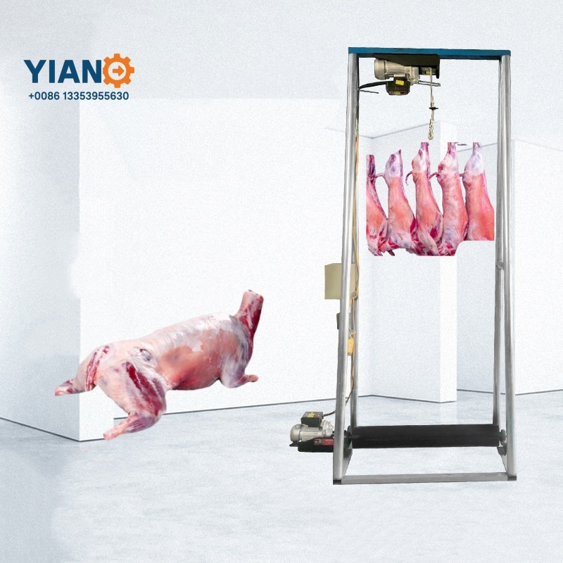 HYR New 220v Electric Sheepskin Killing Machine Slaughterhouse Puller Simple Removable Installation Rack for Sheepskin Stripping