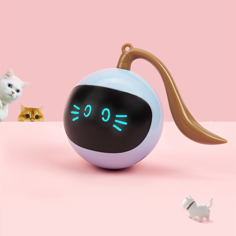 Новый дизайн, Умная Автоматическая игрушка для кошек, светодиодная игрушка для домашних животных, игрушка-мяч для кошек с usb-зарядкой