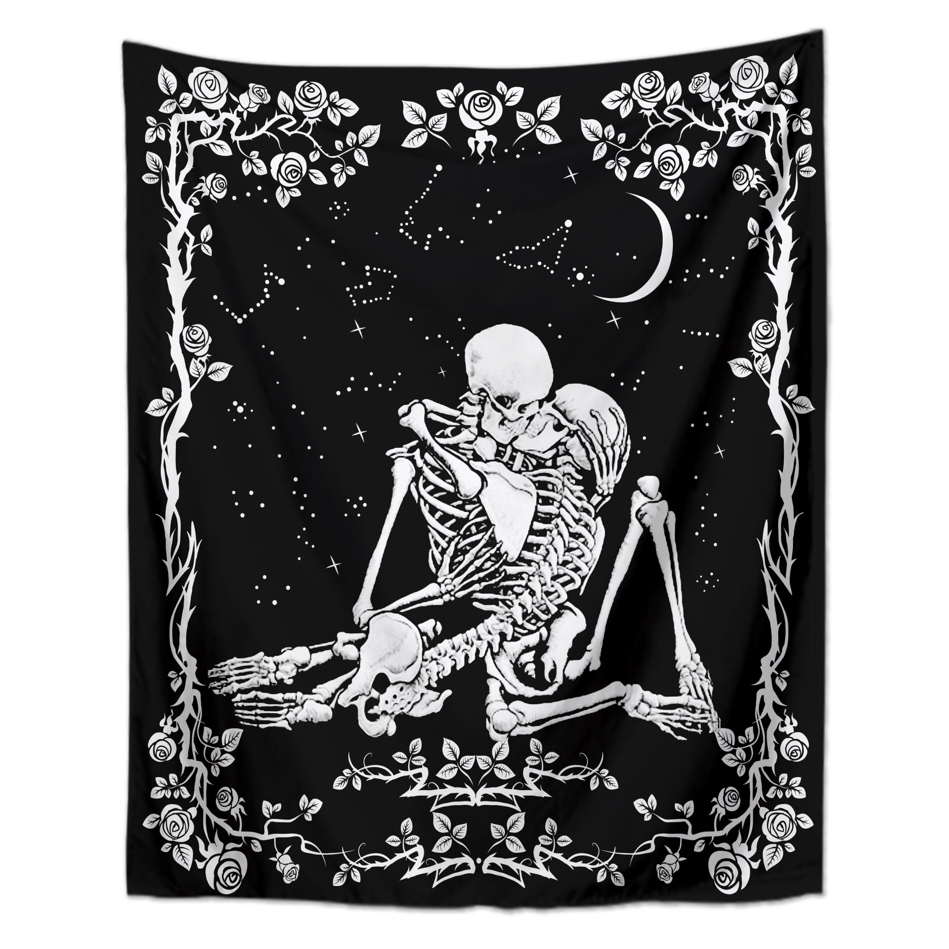 Celestial Tapestry Witchcraft Skull Tapestry