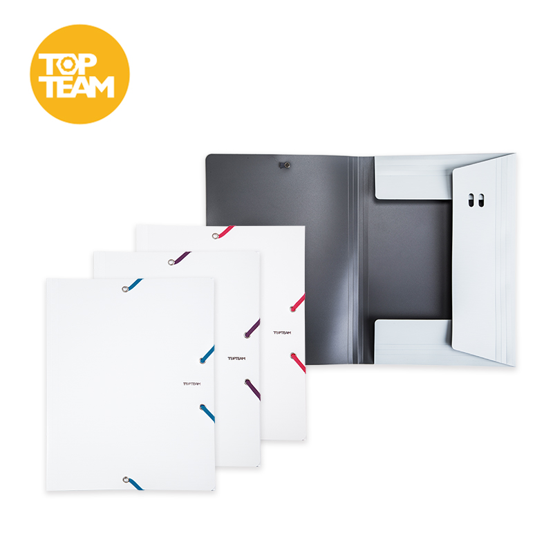 TOPTEAM. Blanco.PP hot selling Elastic Folder  file folder
