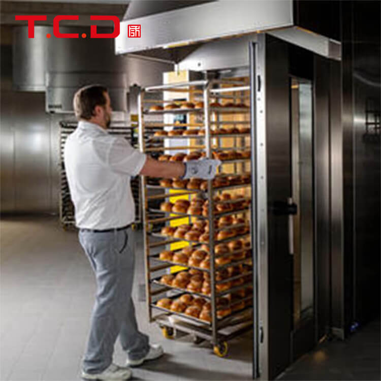 High Quality Power Food Technical Computer Panel Gas Rotary Rack Oven