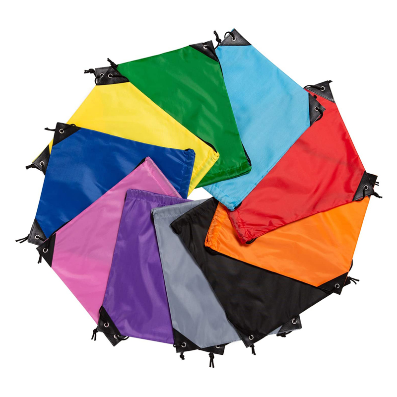 Design Custom Sports Bags Recycled Waterproof Polyester Drawstring Promotional Bag with Logo